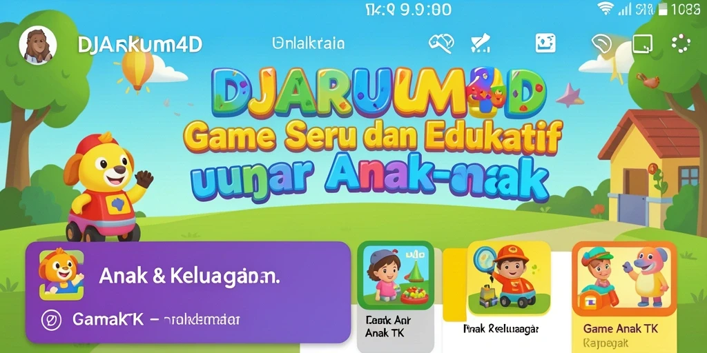 Tampilan antarmuka menyenangkan dari DJARUM4D untuk anak-anak.