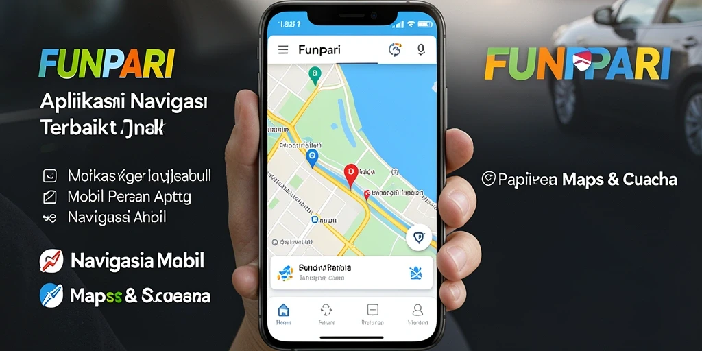 Antarmuka aplikasi <strong>FUNPARI</strong> yang menampilkan peta navigasi jelas dan fungsional.