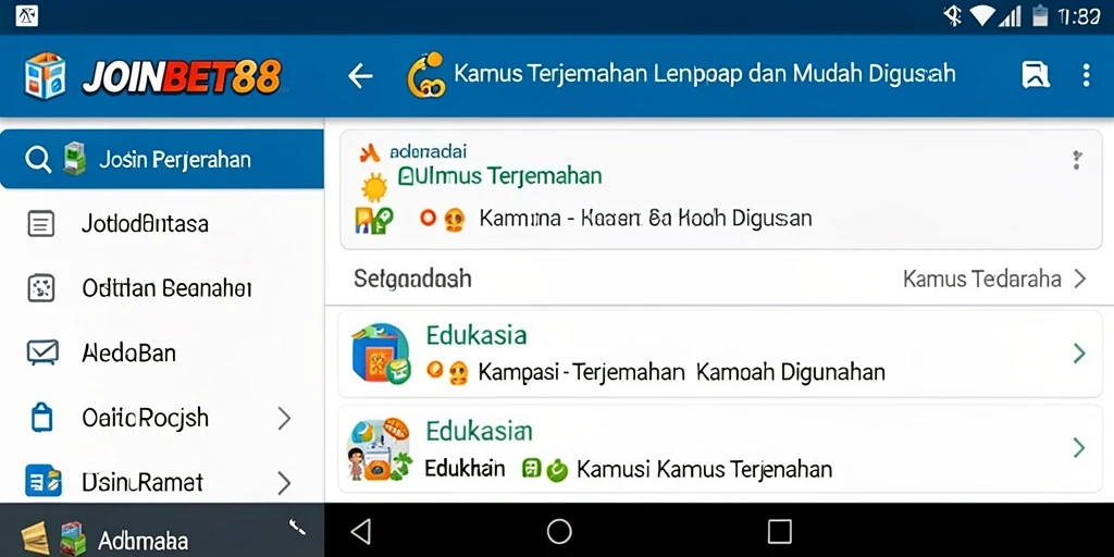Antarmuka aplikasi JOINBET88 yang sederhana dan mudah digunakan.