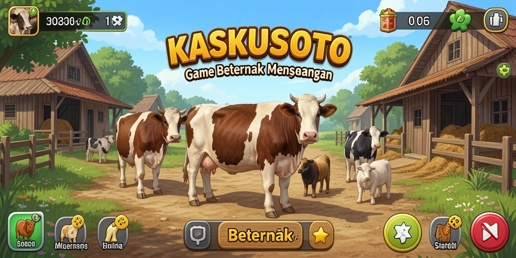 Antarmuka KASKUSTOTO yang menarik dalam gameplay Beternak.
