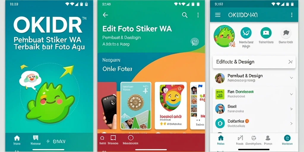 Tampilan antarmuka OKIDR saat membuat stiker WA.